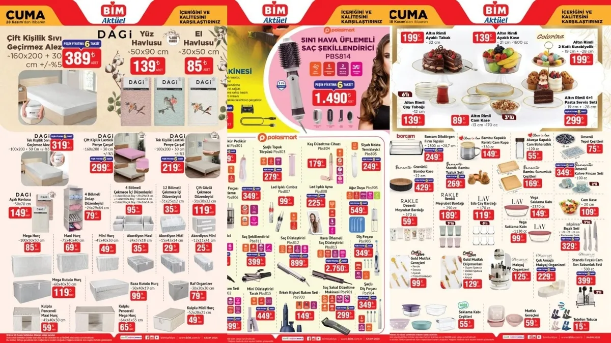 FIRSAT ŞÖLENİ! BİM aktüel fırsat kataloğu 25-28 Kasım 2025: Saç şekillendirici, alez, tıraş makinesi...