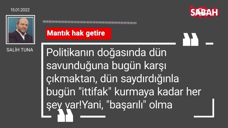 Salih Tuna | Mantık hak getire