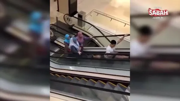 Bu gencin yürüyen merdiven yolculuğu şaşırttı!