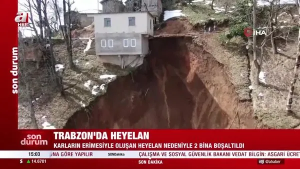 Son Dakika: Trabzon’da heyelan: Evler boşaltıldı! | Video