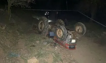 Koruma demiri olmayan traktör devrildi: 1 ölü