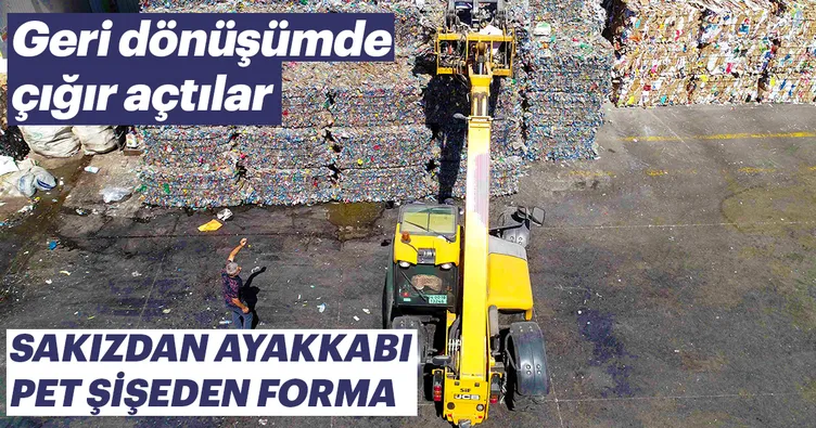 Sakızdan ayakkabı pet şişeden forma