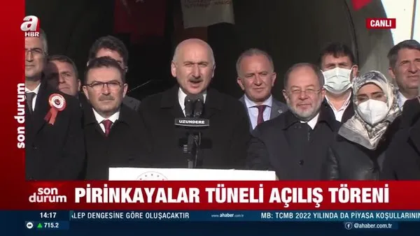 Son Dakika: Bakan Adil Karaismailoğlu Pirinkayalar Tüneli açılış töreninde konuştu | Video