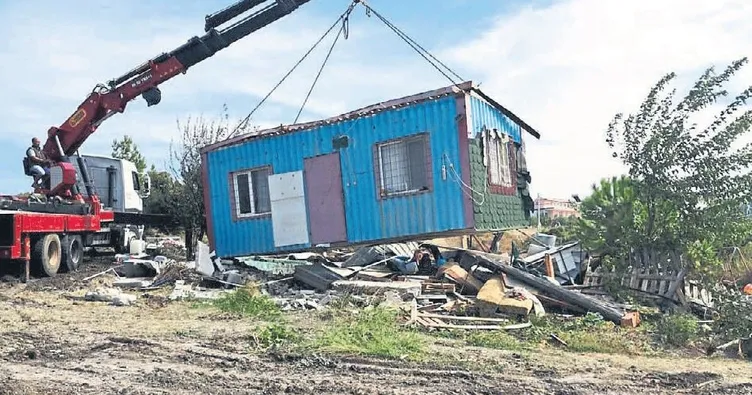 Kaçak yapılar bir bir yıkıldı