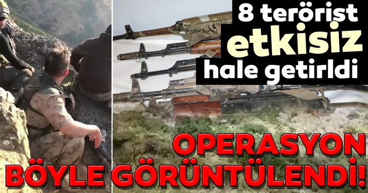 'Kıran Operasyonu'nda 8 terörist etkisiz hale getirildi! İşte çatışma anları...