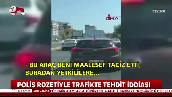 Antalya'da polis kimliği göstererek trafikteki kadın sürücüleri taciz iddiası kamerada!