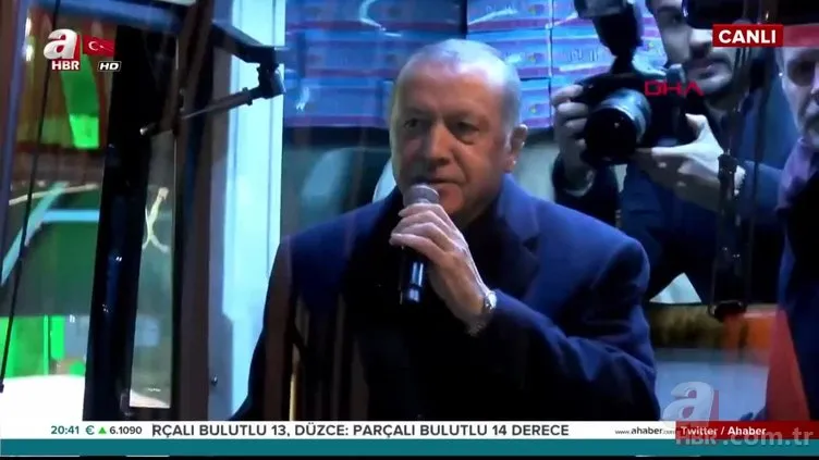 Başkan Erdoğan Güneysu'da vatandaşlara hitap etti