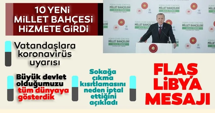 SON DAKİKA: Başkan Erdoğan’dan önemli açıklamalar! 10 yeni Millet Bahçesi daha hizmete girdi