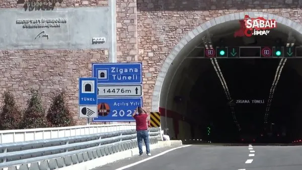 Açılışı gerçekleştirilen Zigana Tünelini kullanan vatandaşlar 