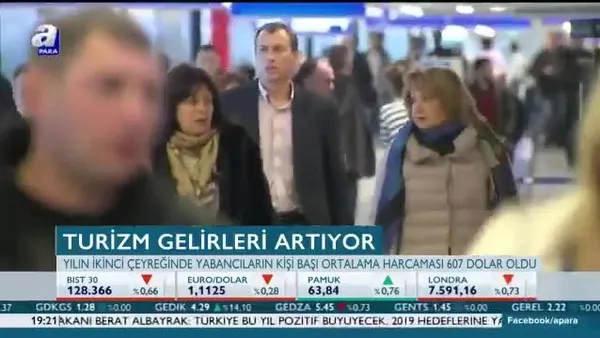 Turizm gelirleri artıyor