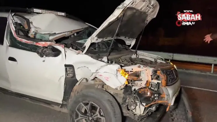 Düzce'de tıra çarpan cip hurdaya döndü: 2 yaralı