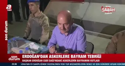 Başkan Erdoğan, Cudi’de üs bölgesindeki askerlerin bayramını kutladı | Video