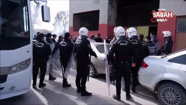 Maç öncesi ortalık karıştı: Polise zorluk çıkaran taraftara gözaltı | Video