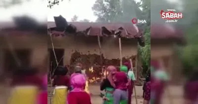 Hindistan’da kadınlar taciz şüphelisinin evini ateşe verdi | Video