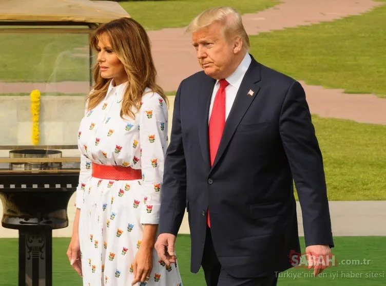 Hindistan ziyareti gündem oldu! Trump ve eşi böyle gül yapraklarını attı