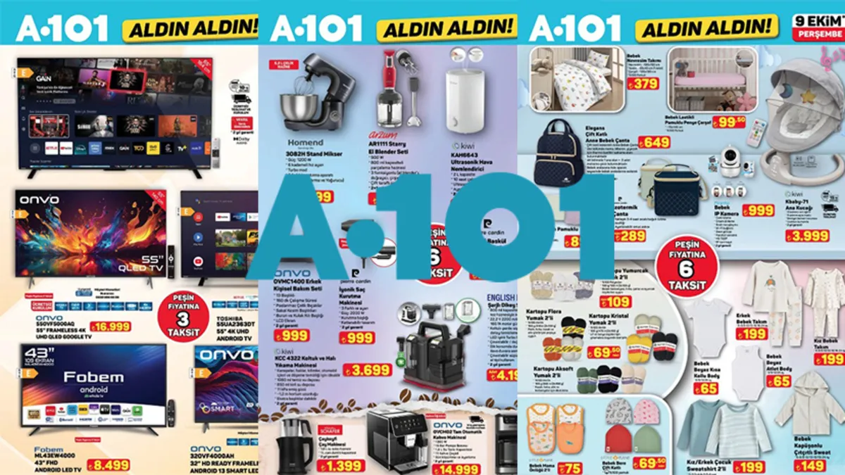 YENİ HAFTA FIRSATLARI! A101 aktüel kataloğu indirimleri: Stand mikser, ana kucağı,bebek kamerası, kahve makinesi...