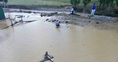 Sel felaketinde evler ve araziler sular altında kaldı #erzurum