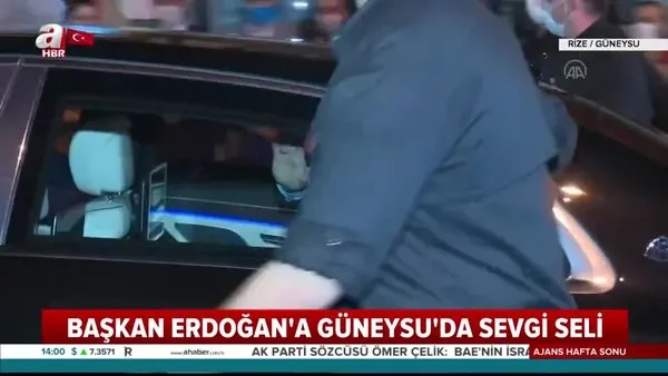 Başkan Erdoğan'a Rize'de sevgi seli | Video