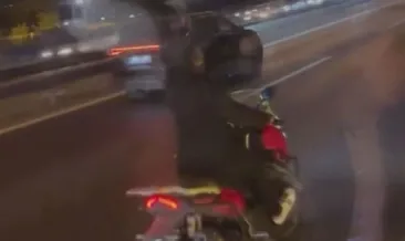 Trafik magandası korku dolu anlar yaşattı: İETT şoförüne elindeki cismi fırlattı!