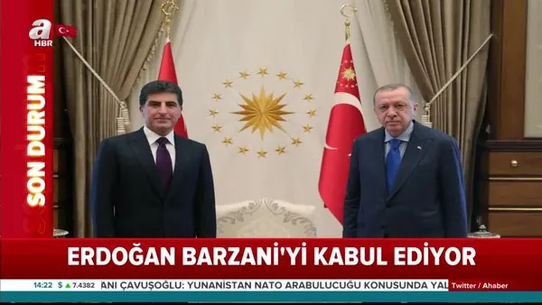 Son dakika: Cumhurbaşkanı Erdoğan IKBY Başkanı Barzani’yi kabul etti | Video