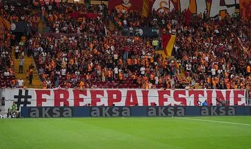 Galatasaray tribünlerinden Gazze mesajı!