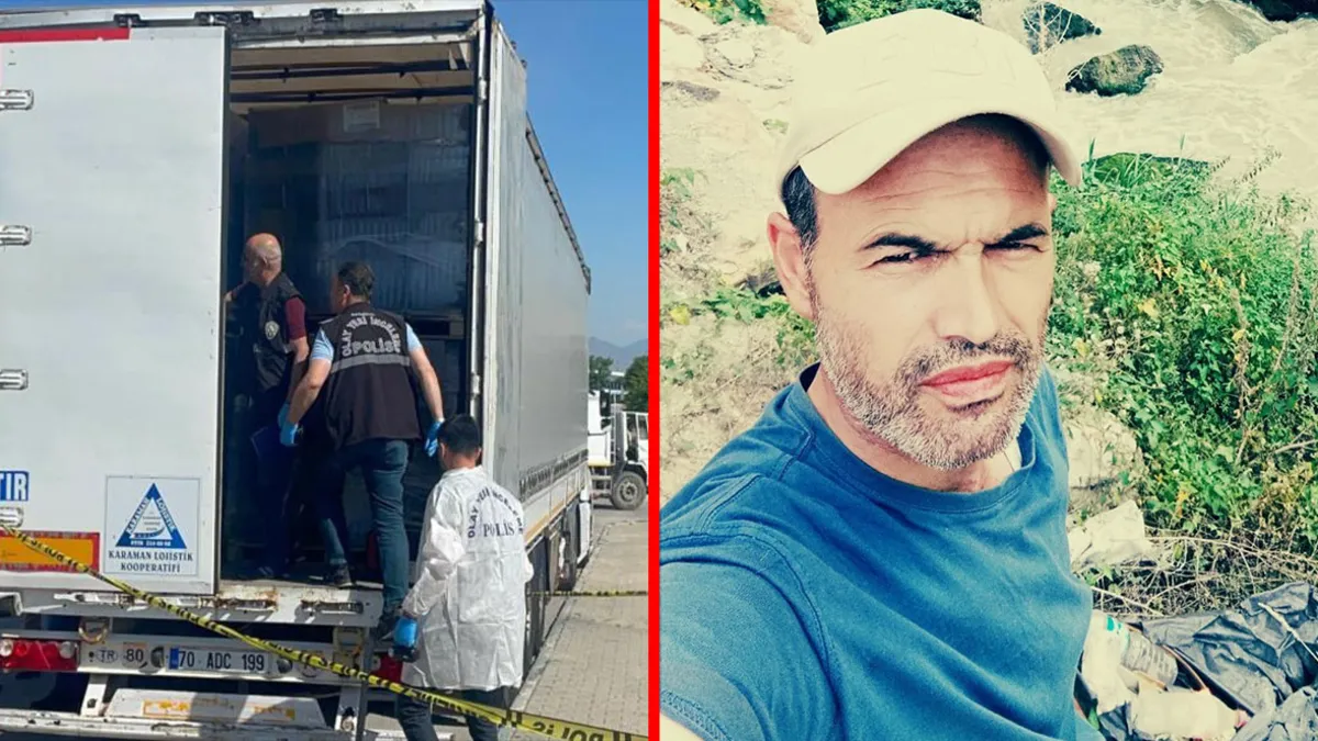 Karaman'da tırın dorsesinde ölü bulunan şoförün ardından olay yerinde inceleme yapıldı.