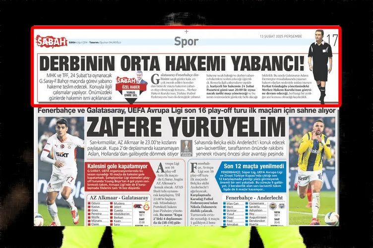 SABAH Spor yabancı hakem gündemini belirledi! İşte derbiyi yönetecek hakem adayları