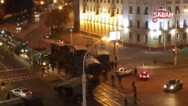 Belarus'ta gösteriler gece boyunca gerilim devam etti | Video