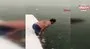 İstanbul Sarıyer'de kar yağarken boğazın serin sularına girip yüzdü | Video