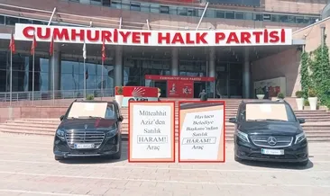 CHP’nin önünde haram araç sergisi