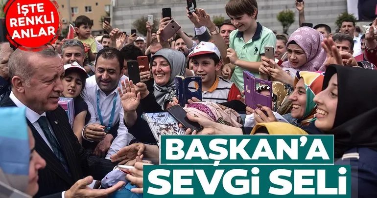 Başkan Erdoğan'a Bahçelievler'de büyük sevgi seli
