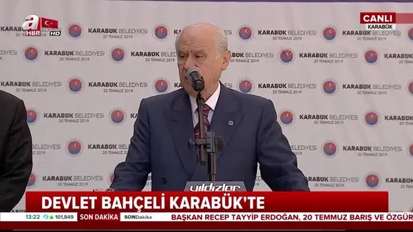 MHP Lideri Devlet Bahçeli, Karabük'te vatandaşlara hitap etti