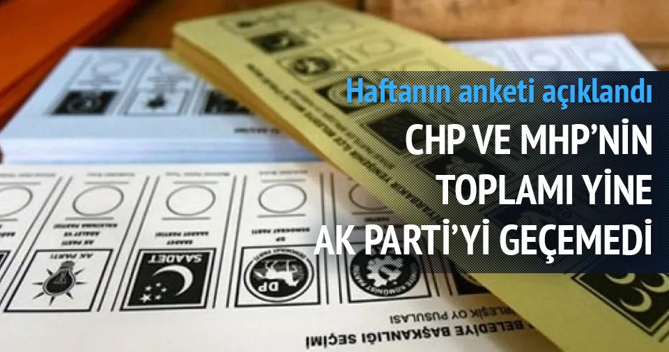 Haftanın ilk anketi açıklandı