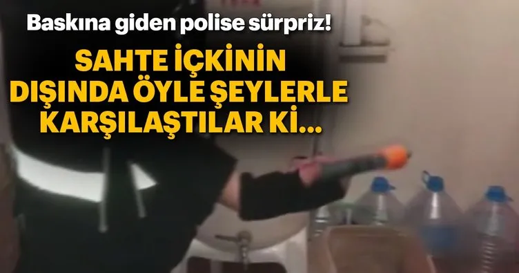 Sahte içki imalathanesine yapılan baskında polise ’kaçak et’ sürprizi