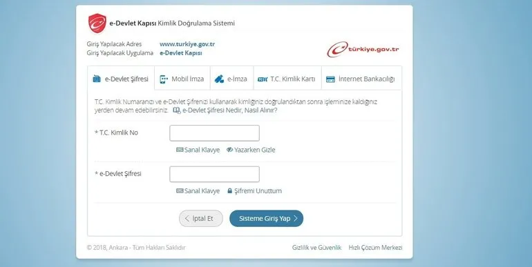 e devlet uzerinden 4c hizmet dokumu