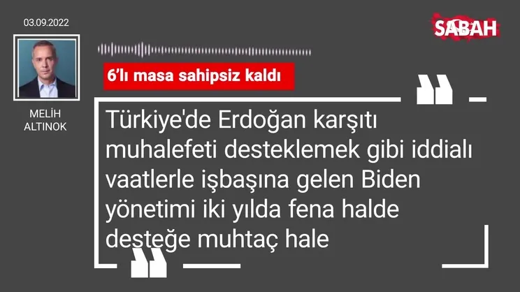 Melih Altınok | 6'lı masa sahipsiz kaldı
