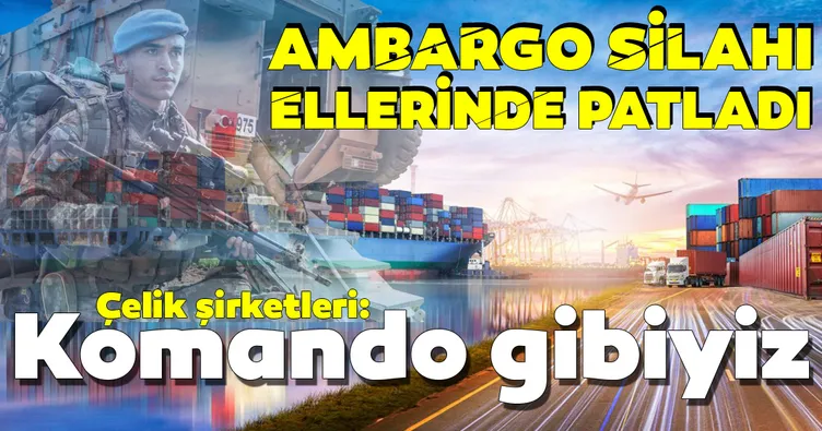 Ambargo silahı ellerinde patladı