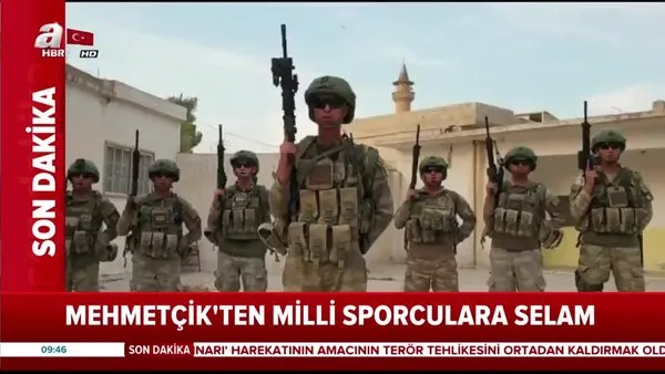 Asker selamı veren milli sporcularımıza Mehmetçikten gözleri yaşartan videolu mesaj!