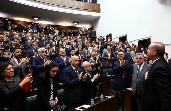 Cumhurbaşkanı Erdoğan'ın katıldığı AK Parti grup toplantısından kareler
