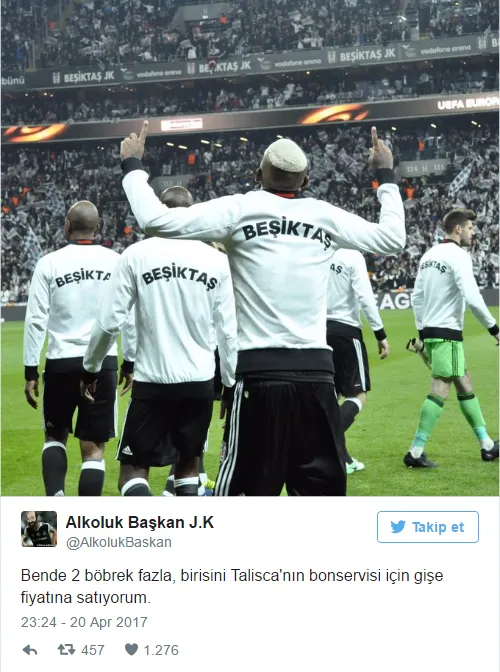 Beşiktaş - Lyon maçı sosyal medyayı salladı