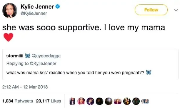 Kylie Jenner, hamileliği hakkındaki soruları Twitter’dan yanıtladı