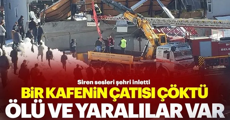 Bitlis'ten kötü haber! Bir kafenin çatısı çöktü