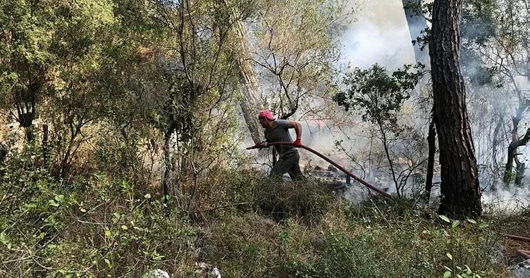 Orman yangınını gönüllü itfaiyeciler söndürdü