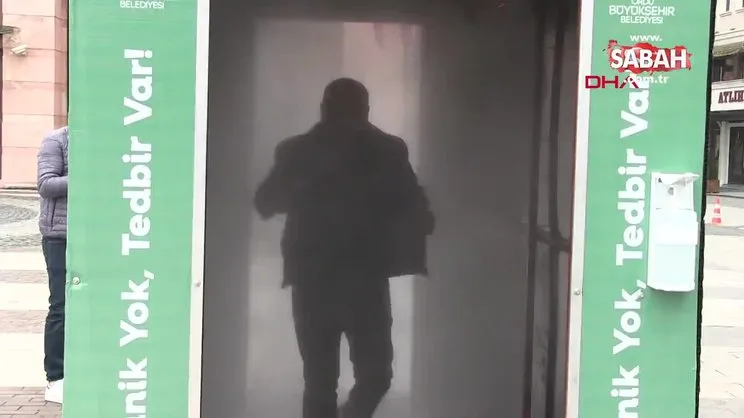Ordu'da corona virüsü salgınına karşı dünyada bir ilk! Bu tünelden geçenler... | Video