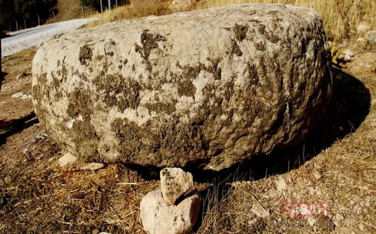 Tarlada gömülü 150 yıllık değirmen taşı bulundu