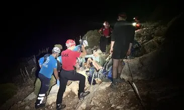 Tarihi Likya yolunda mahsur kalan ikisi Alman 3 kişi kurtarıldı #mugla