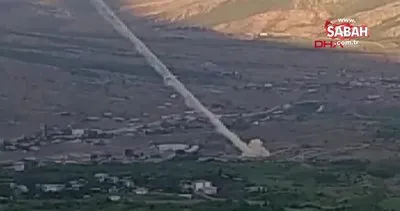 Obüslerin terör örgütü PKK hedeflerine ateş açma anı kamerada