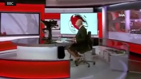 Şortla haber sunan BBC spikeri kamerada