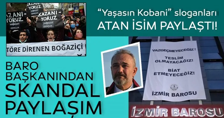 İzmir Barosu Başkanı’ndan skandal paylaşım