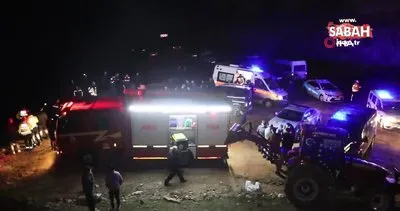 Denizli’de transit araç 72 metre aşağıya uçtu! 1 ölü, 1 yaralı | Video